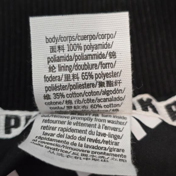 Victoria Secret Pink Semi Crop Black Camoflauge Womens Bomber Jacket L - Picture 6 of 6